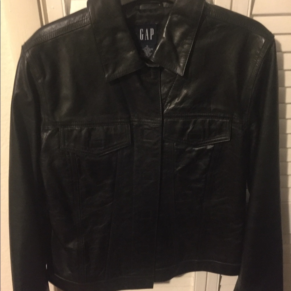 Gap Size: Small Leather Jacket.